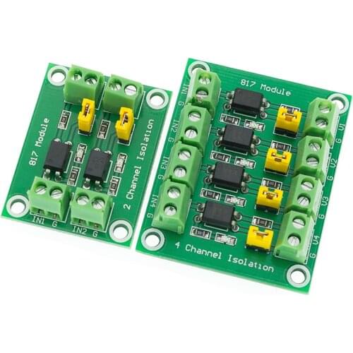 PC817 2 4 Channel Optocoupler Isolation Board Voltage Converter Adapter 3.3V to 5V Module 3.6-30V Driver Photoelectric Isolated