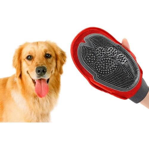 Soft Mitt Cat Dog Grooming Glove Brush Deshedding & Massaging Tool For Long & Short Hair Pets Eliminates Shedding and Matting