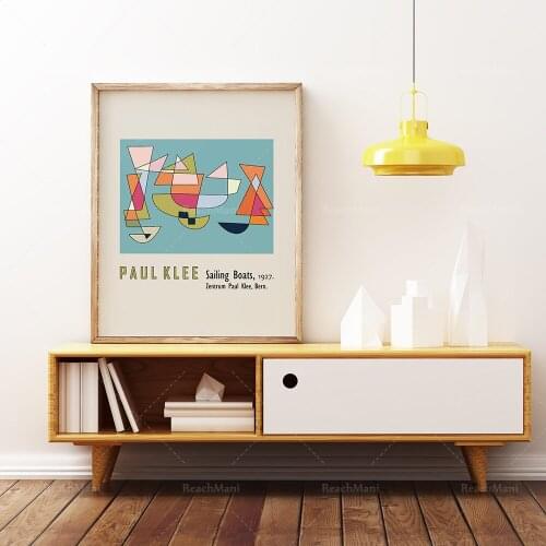 Paul Klee prints, soft landscapes, retro posters, minimal shape prints, decorative posters for wall gallery art exhibitions