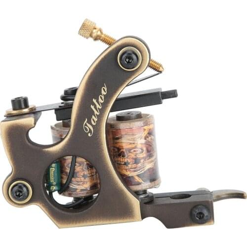 Professional Pure Copper Wrap Coil Tattoo Machine Liner Shader Beauty Body Tattoo Device Permanent MakeUp Handmade Tattoo Gun