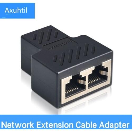 1 To 2 Ways RJ45 Ethernet LAN Network Splitter Double Adapter Ports Coupler Connector Extender Adapter Plug Connector Adapter