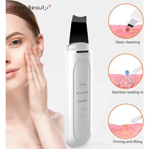 Face Skin Scrubber Deep Face Cleaning Machine Ultrasonic Skin Scrubber Peeling Shovel Facial Pore Cleaner Face Lift Machine