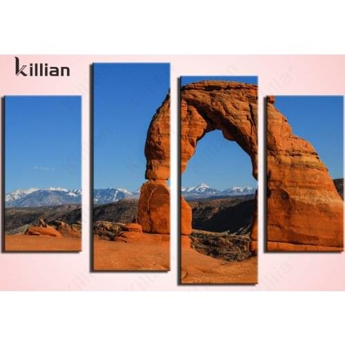 Modern Desert Weathered Stone Ecological Landscape Picture Print Poster Bedroom Living Room Home Decoration Canvas Painting