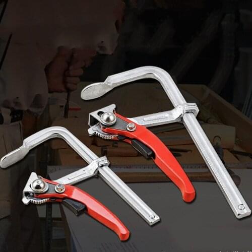 Heavy Duty Steel Ratcheting F Clamp Bar Quick Release For MFT Guide Rail System Woodworking 300KG Clamping Pressure