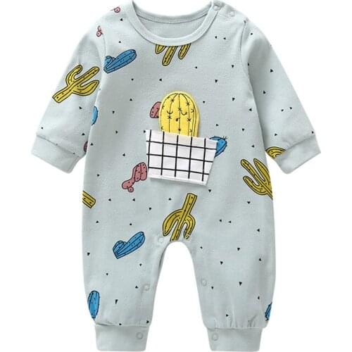 Spring Jumpsuit for Newborns Baby Unisex Rompers Funny Cartoon Infant Cotton Overalls Toddler Boy Girl Outfits One Piece Clothes