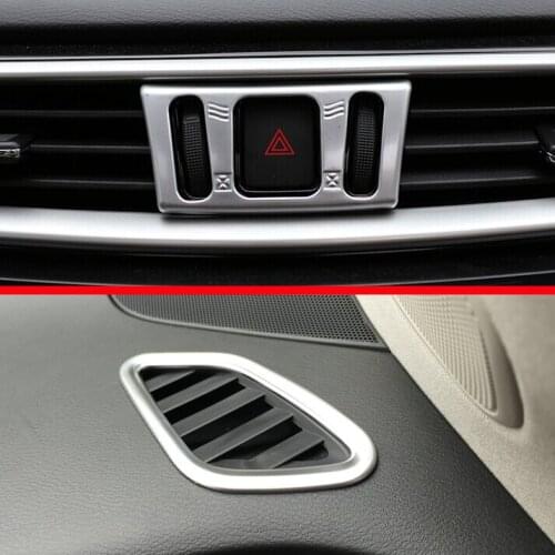 For Nissan MURANO 2015-2017 ABS Pearl Chrome Inside Interior Air-Condition Vent Outlet Cover Trim