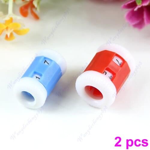 Y1UU 2pcs Plastic Pride Row Counter 2 Sizes Knit Knitting Needles New