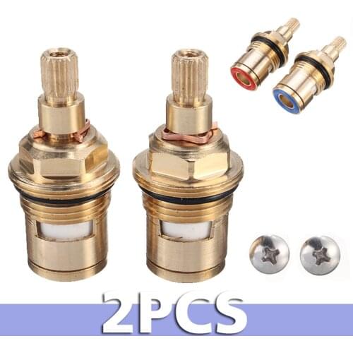 2pcs Replacements 1/2" Tap Valves Cartridge Valve Ceramic Disc Gland Quarter Turn 20 Teeth Tools Parts