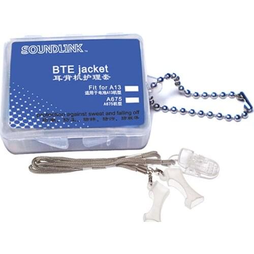 BTE Hearing Aid Protector Protective Sleeves Holder Cover Clip Jacket for 13# and 675# Hearing Aids