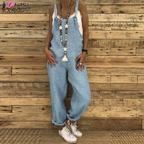 Women Jumpsuits Summer Rompers Casual Dungarees Combinaison Cotton Linen Harem Pants Bib Overalls Female Straps Playsuits