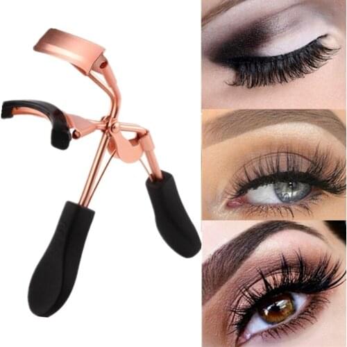 1 Pc Rose Gold Mini Eyelashes Curlers Nature Curl Steel False Eyelashes Women Eye Lashes Curling Clip Makeup Cosmetic Tool
