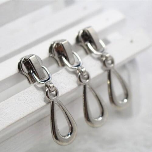 10PCS/lot 3# 5# Metal Zipper Pulls Zipper Sliders Head For Bags Clothing Sewing Tools Accessories Decoration