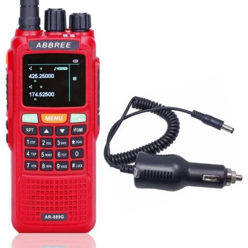 ABBREE AR-889G Walkie Talkie GPS 10Watts Night Backlight Duplex Repeater Dual Band Dual Receiving Ham Two Way Radios+Car Charger