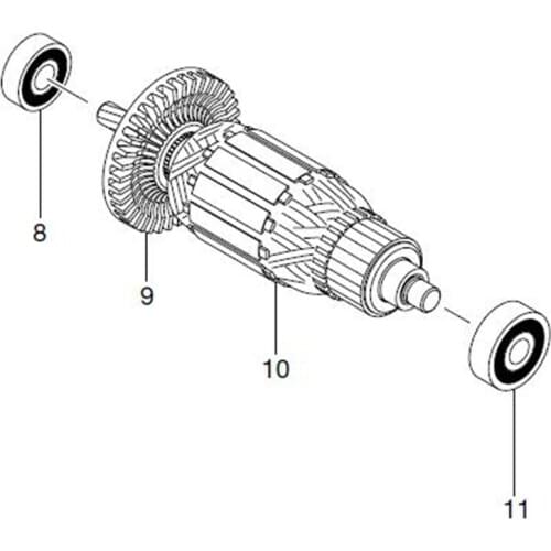 AC220-240V MAKITA 515878-3 Rotor Motor Armature for M6501B MT653 Rotor