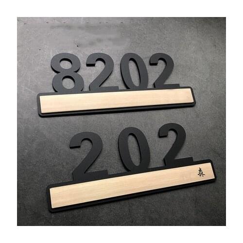 Customized Acrylic House Number Plates Home House Number Signs Creative Personality Hotel KTV Box Room B&B Room Cards