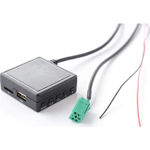 3.5 MM Car Audio Cable Microphone Media AUX TF USB Music Adapter Wireless for Mini Input ISO 6Pin Renault Stereo