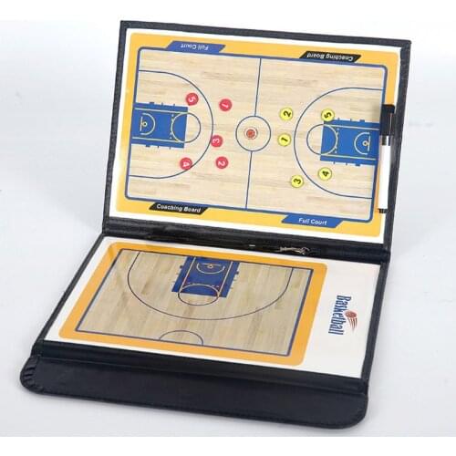 Basketball Coaches Magnetic Tactic Board Foldable Strategy Clipboard