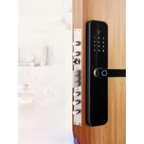 Fingerprint lock home anti-theft door lock swipe card magnetic card induction universal electronic intelligent password lock