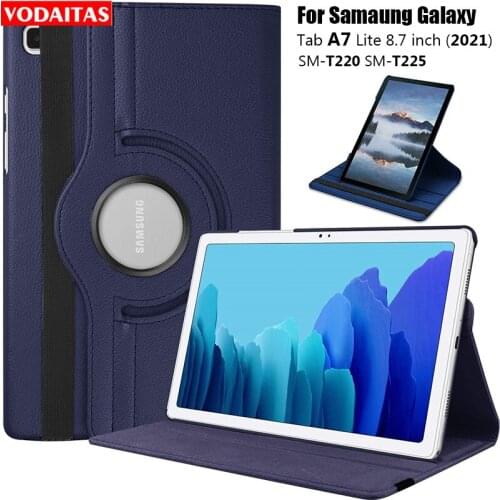 360 Degrees Rotating Stand Leather Case For Samaung Galaxy Tab A7 Lite 8.7 inch SM-T220 SM-T225 2021 Case
