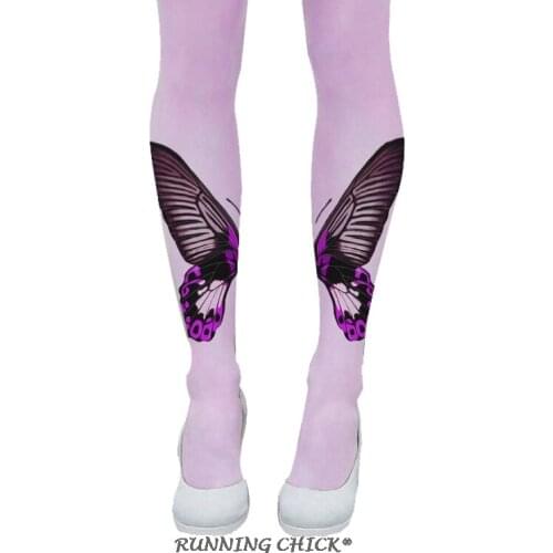 Color single-sided Butterfly Printing Pantyhose