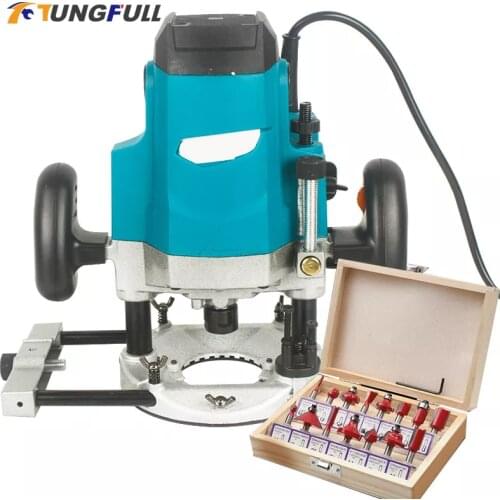 Wood Electric Trimmer Woodworking Milling Machine Engraving Multifunctional Trimming Machine Edge Trimmer Wood Hand Trimmer