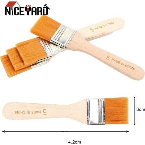 NICEYARD Wood Handles 4 Pcs/Set Watercolor Paint Drawing Hair Painting Brush Nylon Oil Paint Brush Art Supplies