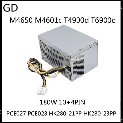 GD Original For Lenovo M4650 M4601c T4900d T6900c 180W Power Supply PCE027 PCE028 HK280-21PP HK280-23PP 10+4PIN Full Tested