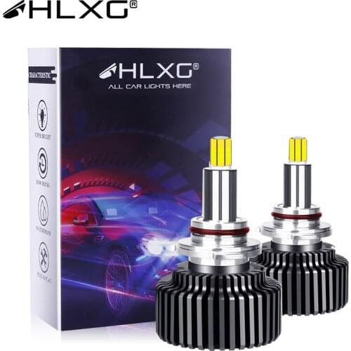 HLXG led лампы h7 H1 H11 H4 9012 H8 H9 bulb 3D LED CSP Chips 9005 9006 HB3 HB4 12V 20000LM 6000K 8000K 24 Sides Auto Light lamp