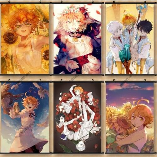 Canvas Painting Wall Art Anime The Promised Neverland Posters and Prints Room Decoration Pictures for Living Kids Room Decor