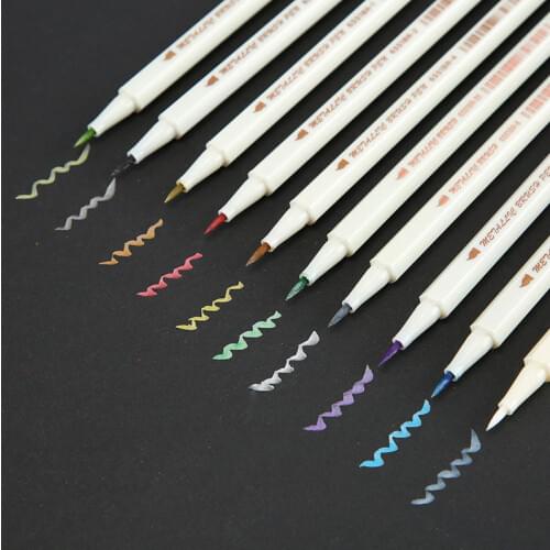 Kawaii Cute Watercolor Ink Pen Marker Gel Pen Writing Brush Student Drawing School Office Supplies Stationery Papeleria sl1149
