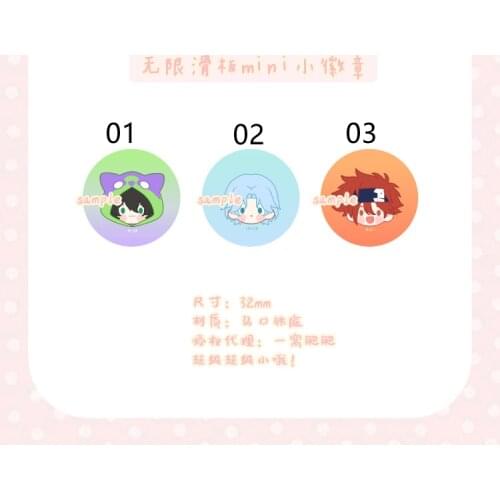 Anime SK8 the Infinity Langa Cute Small Medal Badge Button Brooch Pins Cartoon Collection Souvenir Clothing Decor Xmas Gifts