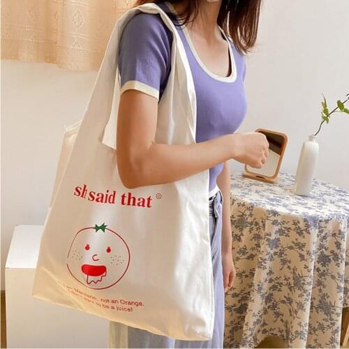 Fashion Casual High Quality Canvas Cotton Women Handbags Shoulder Crossbody Bag For Woman Middle Female Shopping Bag Whole Sale