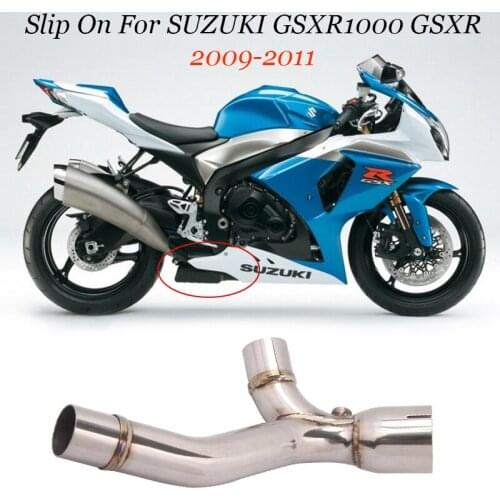 Motorcycle exhaust Escape muffler Modified middle link pipe Y pipe Slip on for Suzuki GSXR1000 GSXR 1000 K9 2009 2010 2011