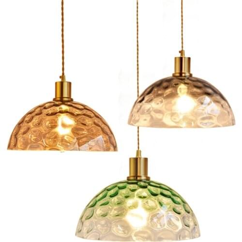 Nordic Loft Retro Wave Point Glass Pendant Lights Bedroom Living Room Dining Room Bar Light Aisle Study Hanging Lights Fixtures