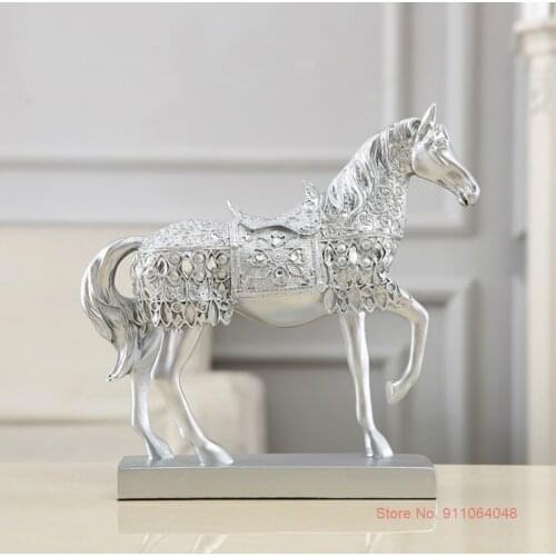 Newest Animal Statue Resin Ready To Take Off War Horse Home Decor Best Wedding Decoration Accessories Opening Housewarming Gifts