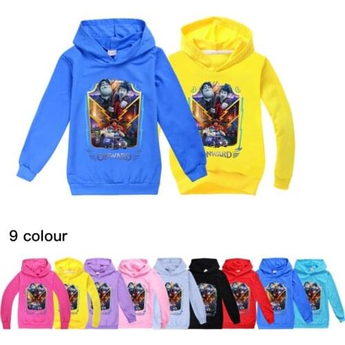 New Cartoon Anime Movie Onward Print Baby Boy Hoodies Children Long Sleeves T Shirt Fashion Kid Sweatshirts Baby Clothes Top Tee