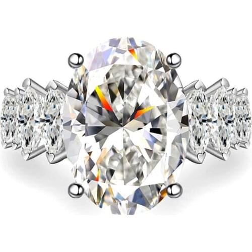 Anenjery Zilver Kleur Twin Zirkoon Engagement Rings Voor Vrouw Anillos Opening Ringen Bruiloft Sieraden S-R41