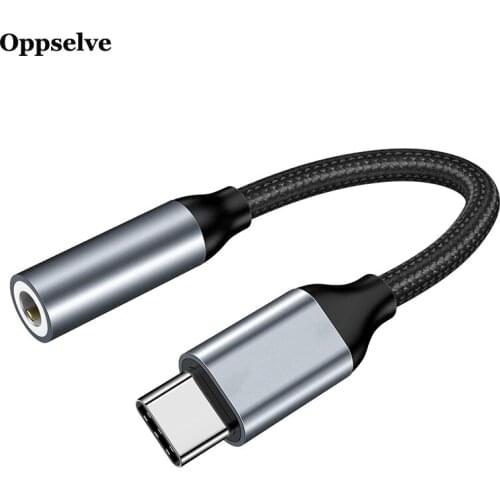 Oppselve Type C 3.5mm Aux Adapter Usb Type C To 3.5MM Aux Audio Cable Headphone Jack Adapter For For Xiaomi Mi 10 Huawei P40 Pro