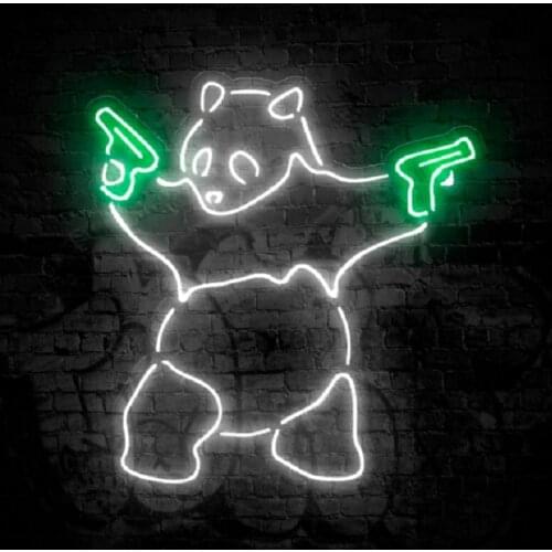 Panda Anime Led Neon Sign Kawaii Cute Neon Light up Sign Decor Indoor Wall Hanging Girl Gift Birthday Home Room Bedroom Decor