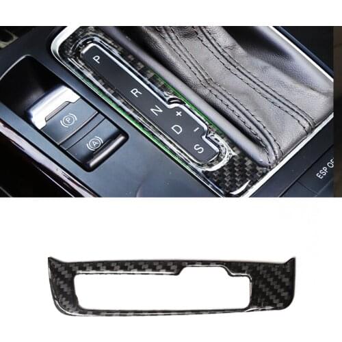 For Audi A4 B8 A5 Q5 2009- 2013 2014 2015 2016 Car Carbon Fiber Center Control Gear Shift Panel Switch Button Cover Trim