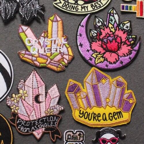ILetter Patch Embroidery Patch Iron On Patches For Clothing DIY LGBT Badges Girl Power Patch Embroidery Patches On Clothes Decor