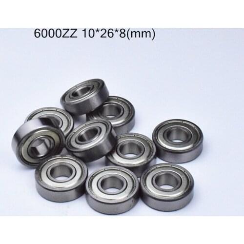 6000ZZ 10*26*8mm 10PieceS bearing 6000 6000z 6000ZZ chrome steel deep groove bearing
