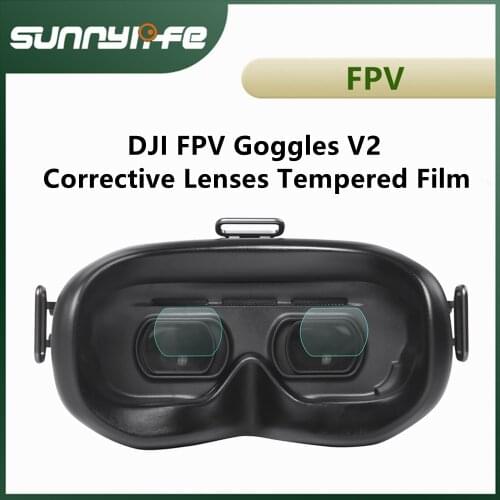 SunnyLife Corrective Lense Tempered Film for DJI FPV Goggles V2 High Definition and Transmittance Sweat Dust and Explosion Proof