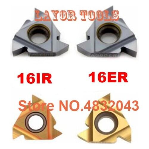 10pcs 16ER AG60/16ER AG55/16IR AG55/16IR AG60 Carbide Threading Inserts 55/60 degree Threading Lathe Inserts for Lathe Tool