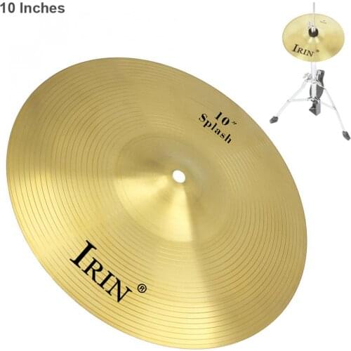 10 Inch IRIN Brass Alloy Splash Crash Cymbal Drum for Percussion Instruments Players Beginner