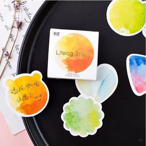 45pcs/box Colors Cartoon Stickers Adhesive Stickers DIY Decoration Stickers Stationery Stickers Escolar Papelari