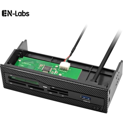 5.25 Internal USB 2 .0 Card Reader CF/XD/MS/M2/SD/TF Flash Memory PC Case Mesh Multifunction Front Panel w/ USB 3.0 Port