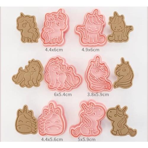 6Pcs/set Biscuit mold Cute Funny Animal Shaped Cookie Cutters Mold Kitchenware Bakeware Tool for Kids Hand DIY Mold Baking Tool