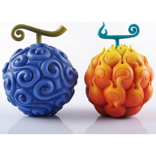 Anime One piece Ace Burning Luffy Rubber Devil Fruit Teach Law Buggy Cursed Ability Fruit Action Figure Collection PVC Model