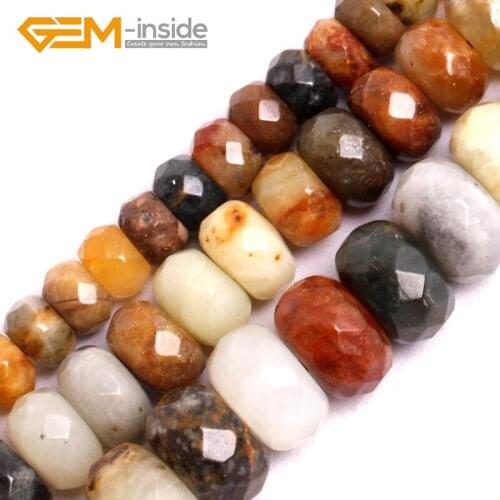 GEM-inside Natural Nephrite Faceted huashow Jad e Natural Stone Beads DIY Loose Beads For Jewelry Making Strand 15 Inches DIY